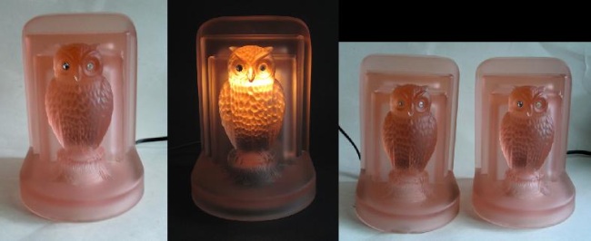 Westmoreland Owl Bookend Lamps