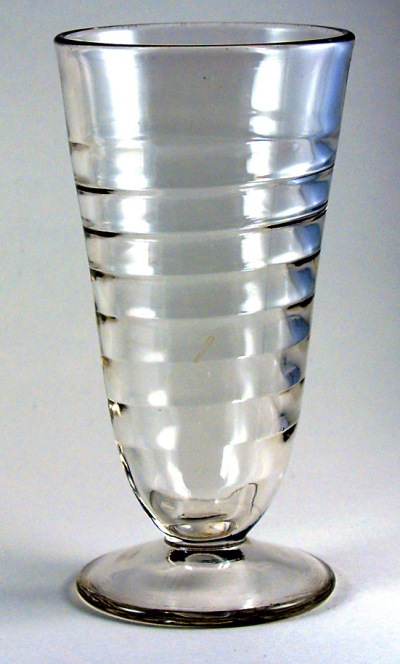 Westmoreland #1909A-9 Horizontal Ribbed Footed Tumbler