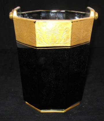 Westmoreland #1211 Ice Bucket                     with Gold Overlay