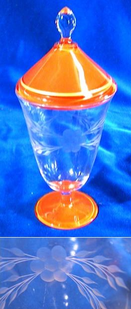 Westmoreland #1900 1/2-lb Candy Jar w/ Cutting