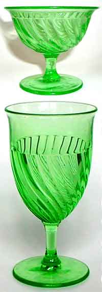 Westmoreland #1710 Spiral Stemware