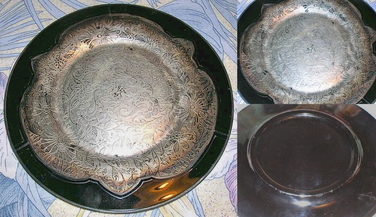 Westmoreland #1801 Plate w/ Unknown Silver Etch