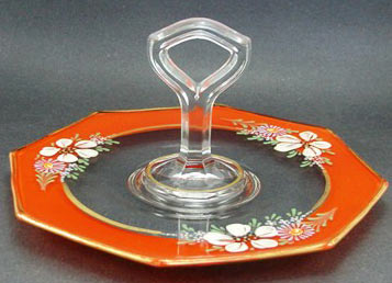 Indiana #  9 Center Handled Server w/ decoration