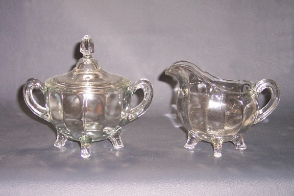 Indiana # 153 Sugar & Cover and Creamer