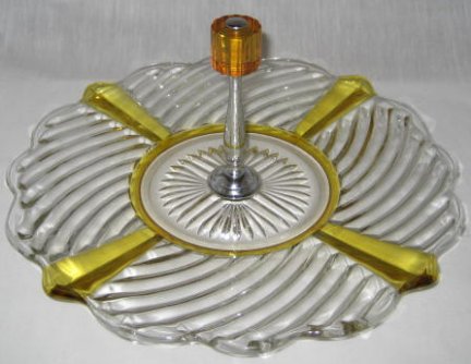 Indiana # 303 Serving Plate with a Farberware Handle