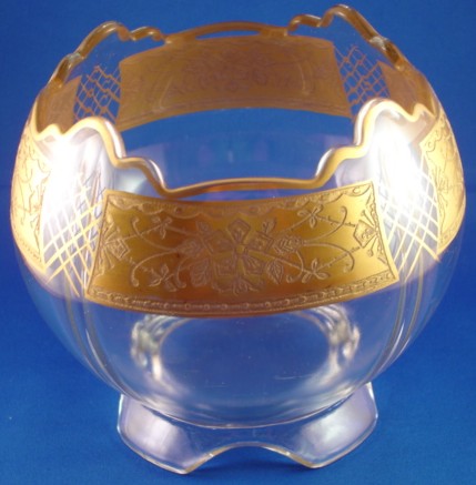 Indiana # 602.5 Rose Bowl with Deco Floral Etch