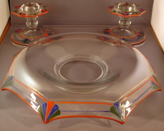 Indiana # 603 Console Bowl and Candlesticks