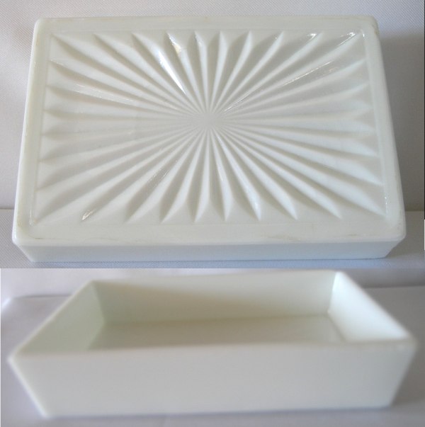 Indiana #  12 Milk Glass Candy Box