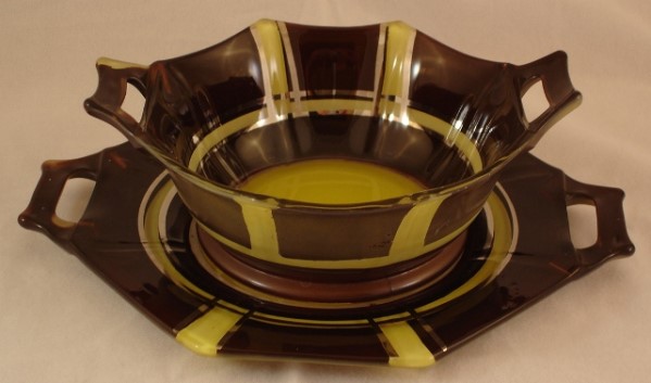 Indiana # 602 Mayonnaise & Liner w/ Moderne Classic Decoration