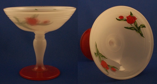 Indiana # 604 Comport w/ Tulip Decoration