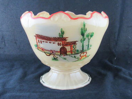 Indiana # 607 Compote w/ # 733 Decoration