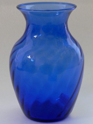 Indiana #1274 Spiral Cobalt Vase