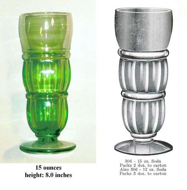 Indiana # 306 Footed Soda Glass