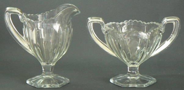 Indiana # 163 Creamer & Sugar with Cutting