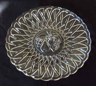 Indiana # 622 Pretzel Plate with Intaglio Fruit