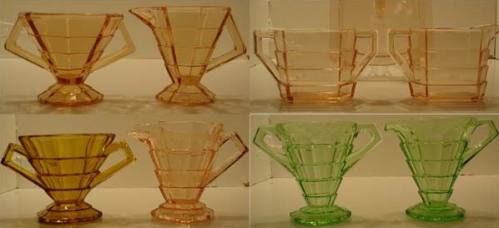Indiana # 600 Tea Room Creamer & Sugar Sets