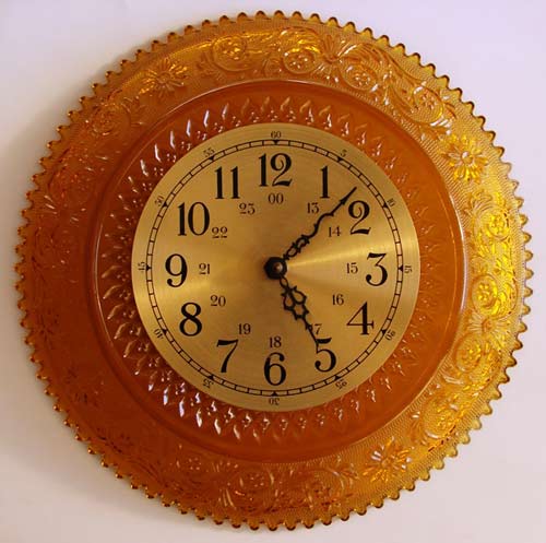 Indiana # 170 Early American (Sandwich) Glass Clock for Tiara