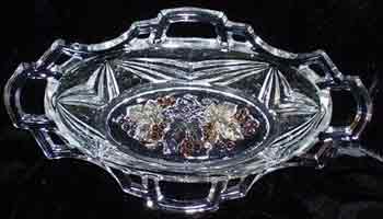 Indiana # 610 Pyramid with Fruits Intaglio Decoration