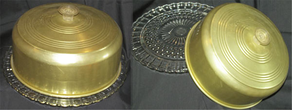 Indiana Cake Plate with Metal Cover