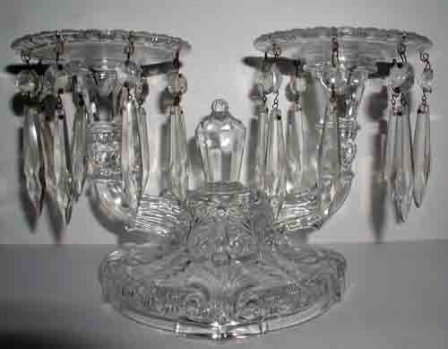 Indiana Two-Light Candlestick with Lustres