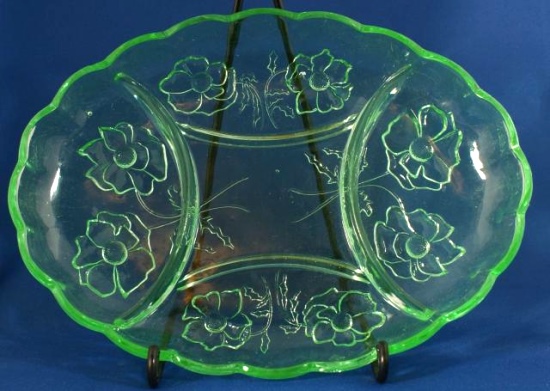 Bagley #3121/3 Alexandra Three-Part Green Relish