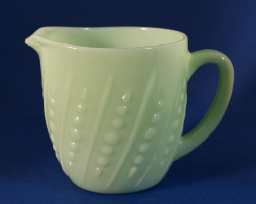 Hocking Fire-King Bead & Bar Pitcher