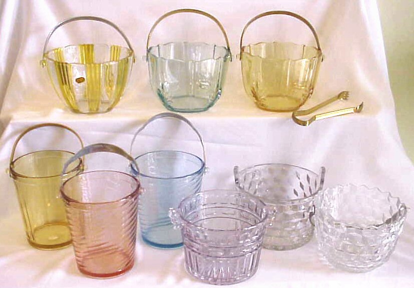 Fostoria Pressed Ice Buckets