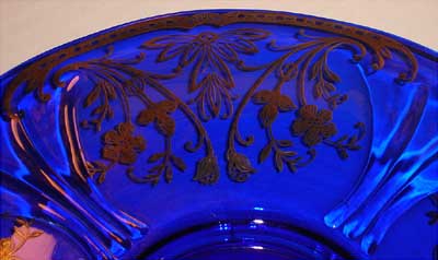 Unknown Silver Overlay on Paden City Lucy Plate