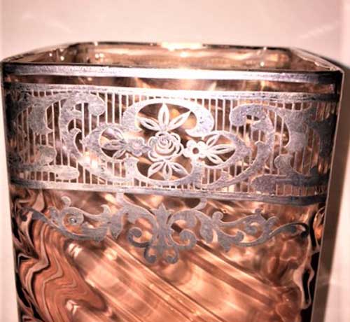 Unknown Silver Decoration on Cambridge Paris Vase