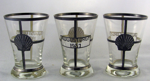 Unknown Silver Overlay on Small Tumblers