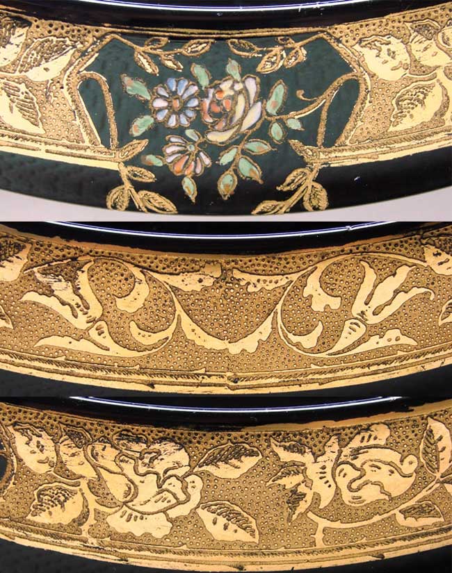 Unknown Gold & Enamel Decoration on Duncan & Miller Bowl