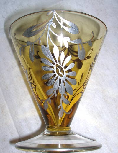 Unknown Silver Overlay on Amber Cocktail