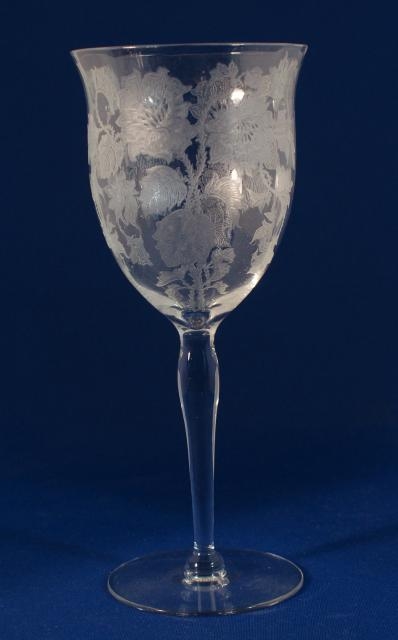 Unknown Goblet w/ Floral Etch