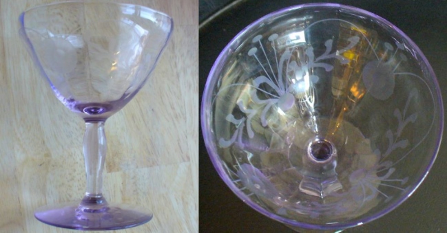 Unknown Lavender Stem w/ Unknown Etch