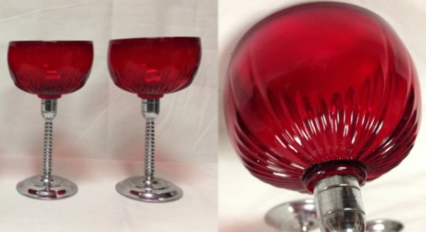 Unknown Ruby Stemware in Unknown Metal Holders