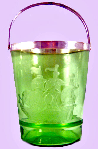 Pairpoint Spanish Galleon on #1159 Ice Bucket