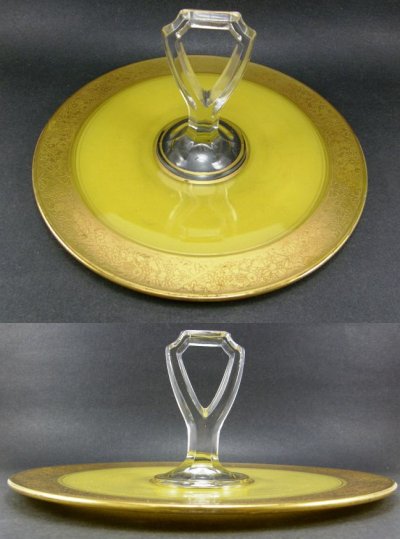 McKee # 151 Center Handled Server w/ Unknown Etch