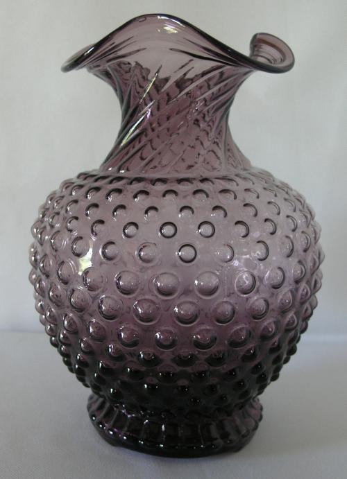 Tiara Amethyst Hobnail Vase
