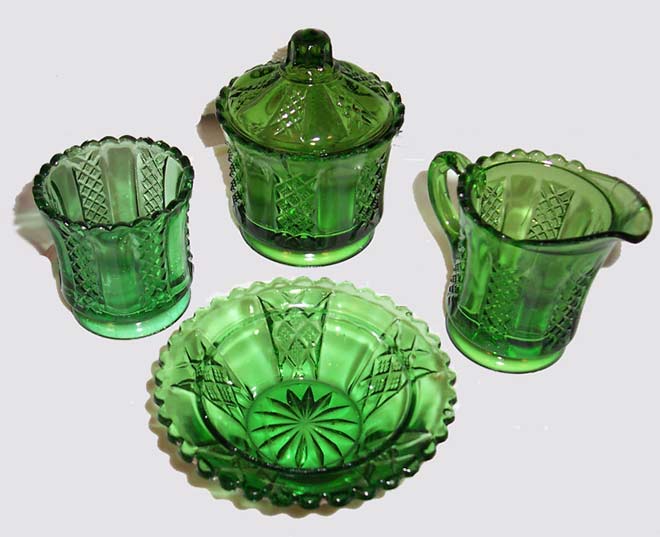 Clear and Diamond Panel Child's Table Set