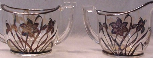 National Silver Deposit Ware #76S Overlay on Unknown Cream & Sugar