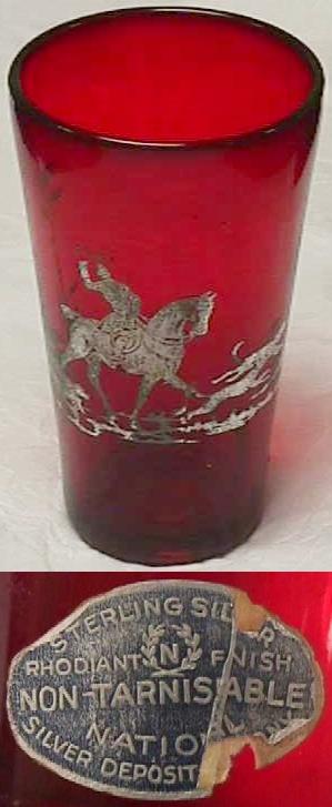 National Silver Deposit Ware "Fox Hunt" Decoration