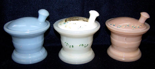 Akro Agate Mortar & Pestle Jars