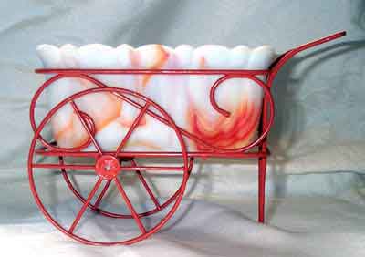 Akro Agate Planter in Wire Holder
