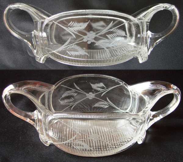 George Duncan & Sons #900 Panel Honey Dish w/ Cutting
