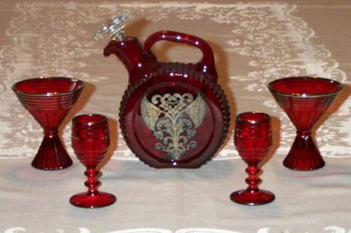 Paden City Glades Ruby Barware