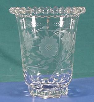 Inwald Boule Vase with Cornflower Cutting