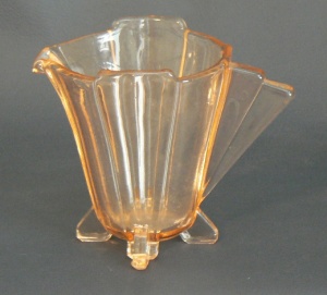 Stölzle, Hermannshutte #19269 Art Deco Cream & Sugar