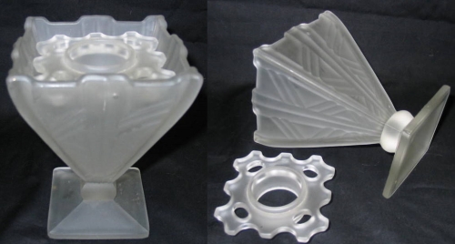 Czech Deco Flower Bowl w/ Frog