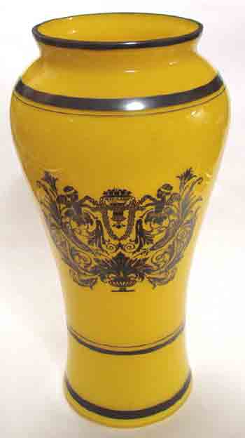 Czech Cupid Decorated Vase