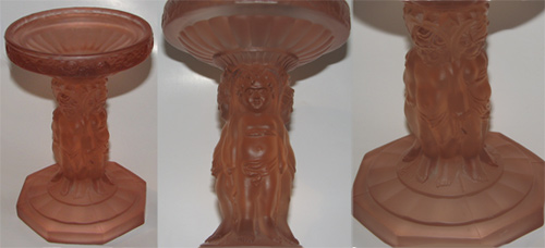 Pink Satin Cherub Centerpiece Pedestal